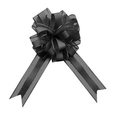 블럭마트 웨딩 자동차 핸들 장식 파티소품 수국 리본 매듭 10p, 블랙, 1세트