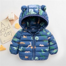 woojooi 兒童恐龍熊輕量羽絨外套
