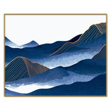 추상 일러스트 그림 인테리어 액자 IDP-046, 엣지 골드