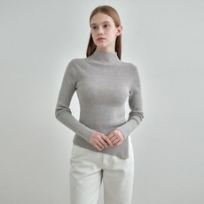 MONGDOL 女款半高領開衩羅紋針織衫 MDKT121