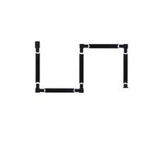 軌道燈用方塊型軌道 B型, 黑色的