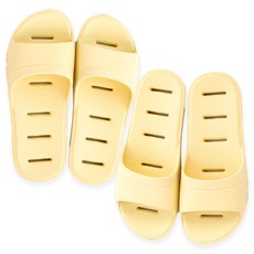 低腳背EVA柔軟浴室拖鞋, 奶油色+奶油色, 1個