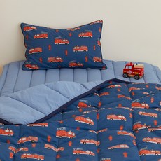 maatila Alice孩童棉質印花午睡被+枕頭套, Fire Engin