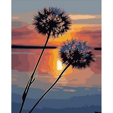 Aiemmini DIY 星光畫+光纖心情燈套組 40 x 50cm, 蒲公英景觀