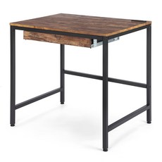 HOME MAX 復古木紋工作桌 TKY-003BRD-80, 棕色