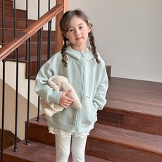 Starbean 休閒寬鬆粉彩連帽拉鍊外套