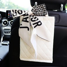 車用絲帶絎縫面紙套, 白色的