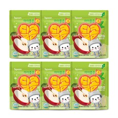아이스푼 아이좋은 달콤 과일칩 12g, 6개, 사과