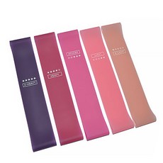 스쿼트 운동 힙업 라텍스 저항 고무 루프밴드 5종 세트, 혼합색상, 1개