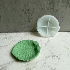 Home Flow 葉子圖案托盤石膏矽膠模具 02, 單一顏色
