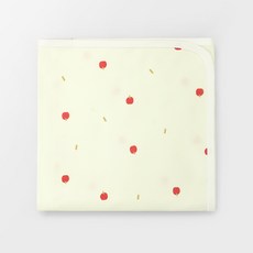 Merebe 新生兒蘋果印花棉質包巾