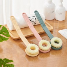 모나코올리브 등 블랙헤드 커브드 밀착 바디브러시 3종 세트, 인디핑크 + 옐로우 + 카키그린, 1세트