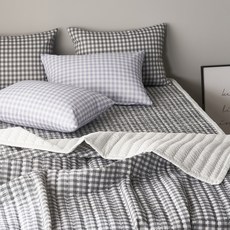 gBEDDING Riyoo格紋泡泡紗夏季薄被寢具組