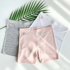 woojooi 女童用 Sharuru 涼感莫代爾無痕安全褲 3件組