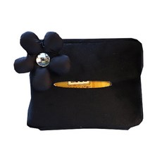 JCP 큐빅 플라워 행잉 티슈 커버, 벨벳 블랙플라워