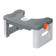 Living Konggan簡易收納浴室折疊馬桶腳踏墊支撐架, 灰色