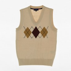 Gyobokmall 菱格紋校服背心