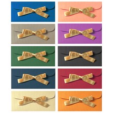 2Youngdesign 緞帶零用錢信封 Lezaque 10入 + 雙面膠帶 20入, 隨機出貨(零用錢信封), 1套