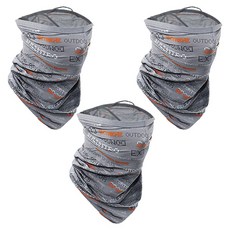 INCONTRO 防曬運動面罩, 灰色 數碼款, 3件