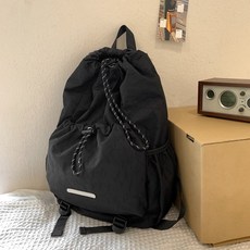 SORIDAL Lisk 束口抽繩水桶包 登山運動旅行後背包, 黑色