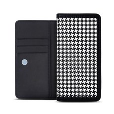 SMC HF千鳥格紋吸盤式翻蓋錢包手機殼