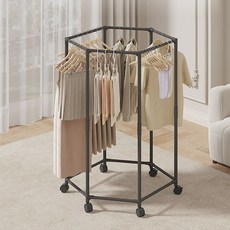 모나코올리브 360도 회전 이동식 요요행거, 블랙