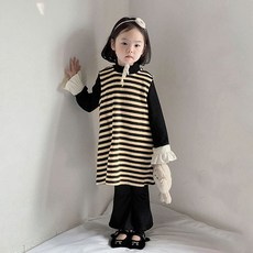 CONTIKIDS 女童條紋針織長版T恤