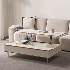 웰퍼니쳐 업네스 광폭 리프트업 테이블 1200 방문설치, 화이트 리프