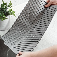 모던앳 실리콘 식기건조대 드라잉 매트, 그레이, 1개, 1단