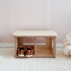 momsboard 幼兒鞋凳, 自然色, 1個