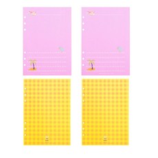 海綿寶寶 A5 6孔補充內頁 日記本 2p + 格紋圖案 2p 套組, 16張