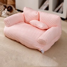 순잠 반려동물 따뜻한 탈부착 세탁 가능 뛰어난 딥슬립 쿠션 쇼파 침대, 핑크, 1개