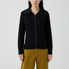JAJU 女款毛絨羅紋拉鍊開襟衫