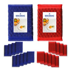 Sukssak Strong Diamond Wool Sten Scrubber 紅色 10p + 藍色 10p 套裝, 20個, 1組