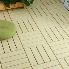 PEONIST 陽台拼接地板 組裝式地板, 米色, 4個