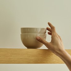 YOON CERAMICS Maison Objet Cozy 飯碗, 燕麥色, 2個