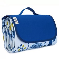 야외 피크닉 갖고다니기 편한 방수 매트, 파랑잎사귀