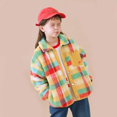 ILoveJ 兒童 M Bro 鈕扣刷毛外套