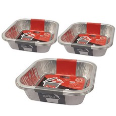 Brana Cook 一次性方形多鍋 1000 3p, 19.5 x 19.5 x 5 厘米, 3個