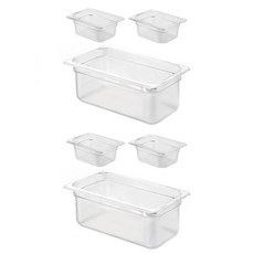 Seki PC調理盆 15.3cm 1/3 2入 + 6.5cm 1/6 4入 套組, 1套