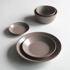 NICOTT Soil 單人餐具組 含義大利麵碗 5件組 摩卡棕, 單一顏色, 1套, 5種