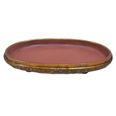 韓半島農園石木浮雕橢圓水盤, B80