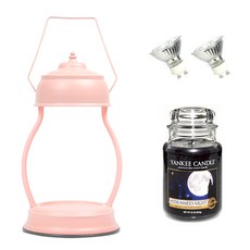 融蠟燈+蠟燭 仲夏夜款+燈泡 2入組, 粉紅色