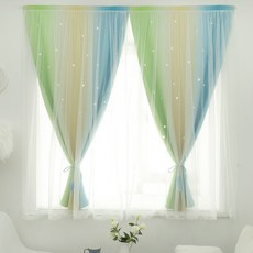 카이라 레이스 찍찍이 암막 커튼 M02