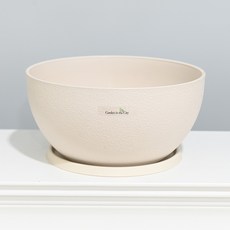 Garden in the City 現代風室內 UN 低圓形花盆, 白色, 1個