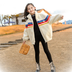 ORANGEDAMOM 兒童彩虹骰子羊羔絨外套