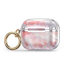 일렉토 Apple AirPods Pro 珍珠母貝 鑰匙圈 保護殼, 粉銀, APMOPC-PS, 1個