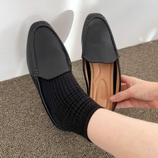 RABLE 素色皮革氣墊懶人鞋