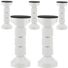 MONACO OLIVE 4段調節 防噪音固定器, 白色, 5個