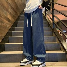 Man in Mode 男款美式丹寧鬆緊帶長褲 D0062